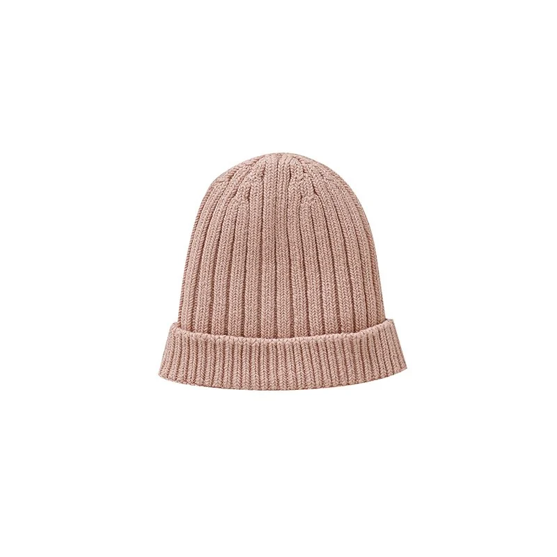 Solid cotton baby knit hat