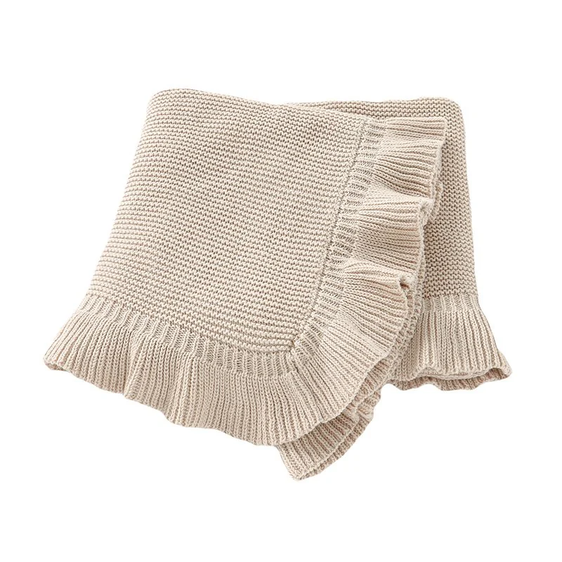 Ruffle cotton baby blanket